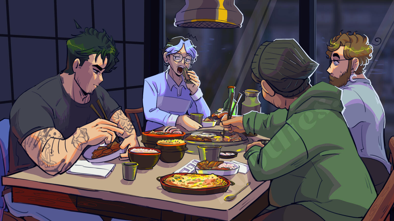 "Wingmen." Digital painting, 2024.
